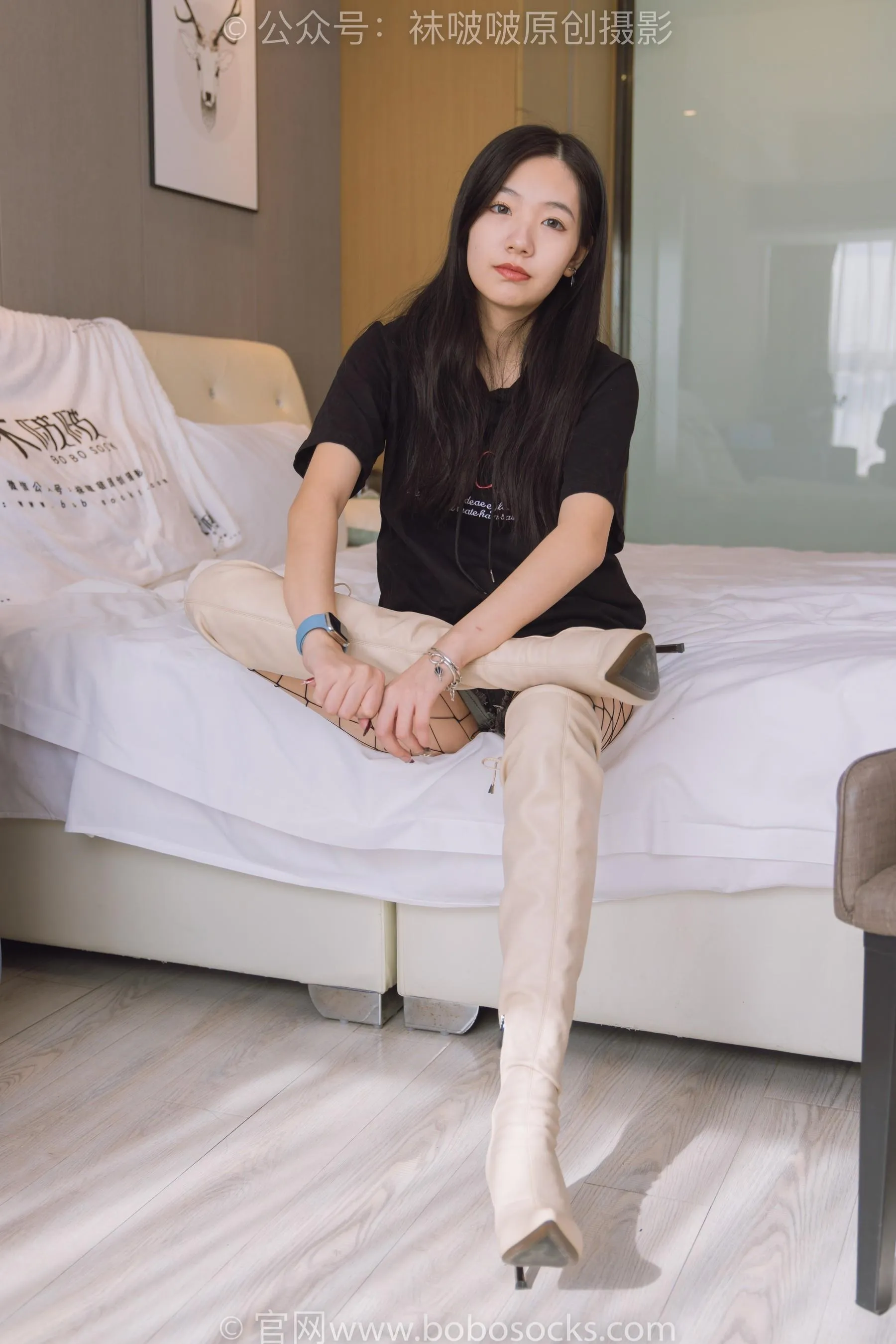 [BoBoSocks袜啵啵]NO.203 三双靴子、黑丝、网袜[23] [54P]插图6